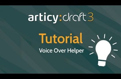 articy:draft 3 Voice Over Helper tutorial title thumbnail