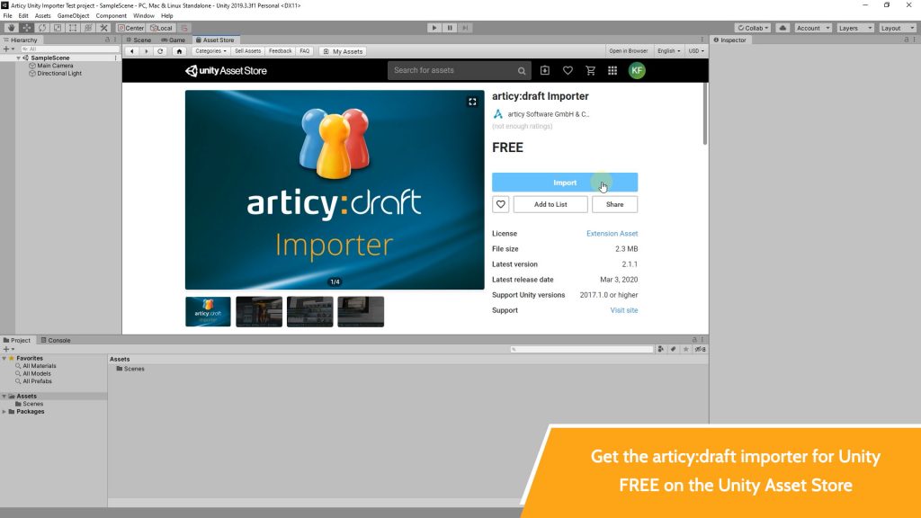 Articy Draft Unity Importer on the Asset Store