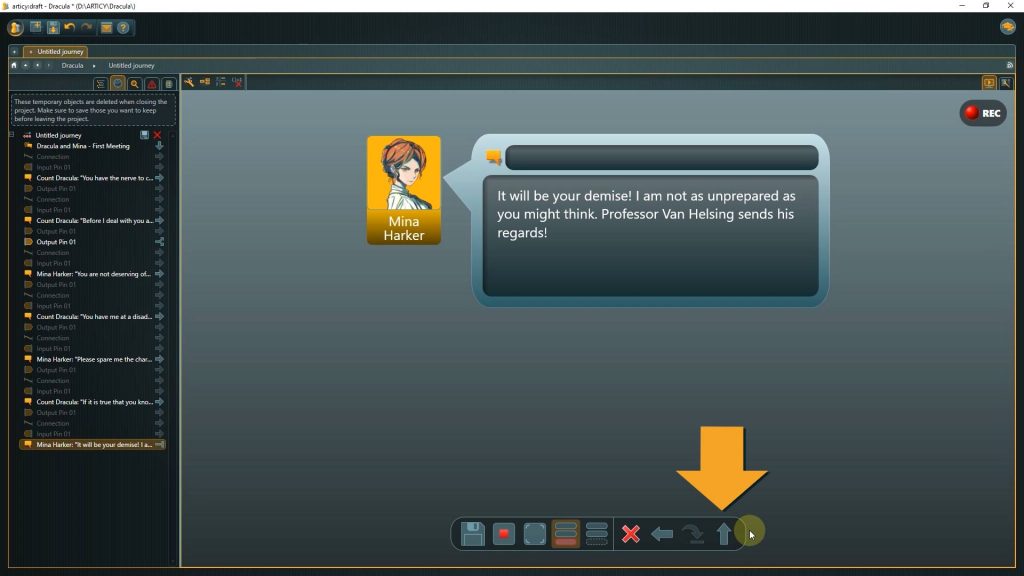 Presentation mode screenshot of the last node