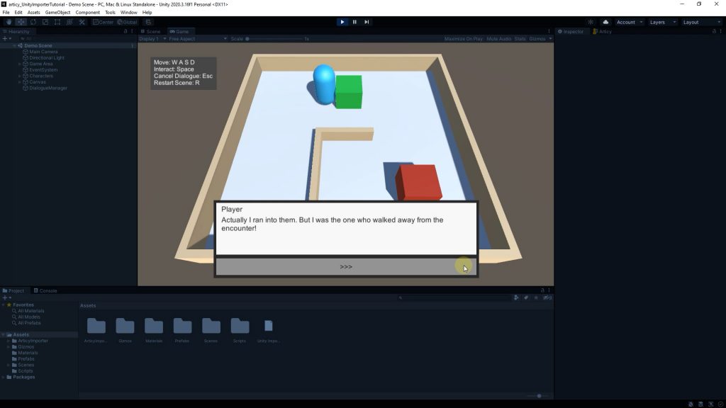New dialogue gets displayed in Unity