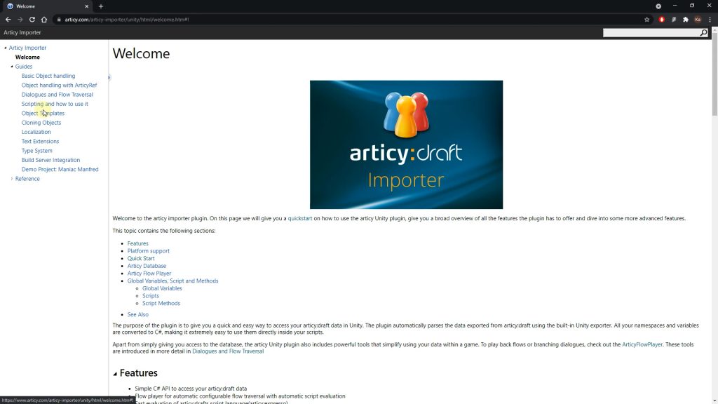 Technical documentation for articy:draft Importer for Unity